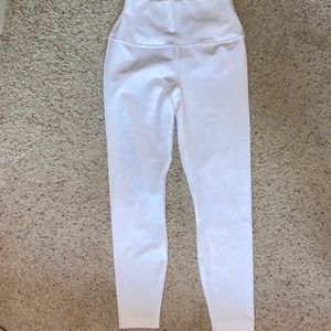 White high waisted leggings